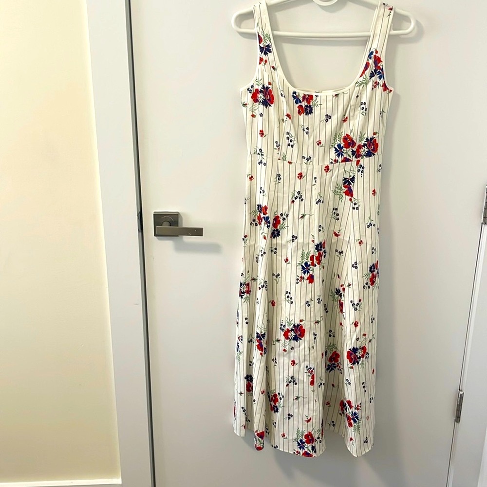 Veronica Beard Floral Maxi dress OFF White